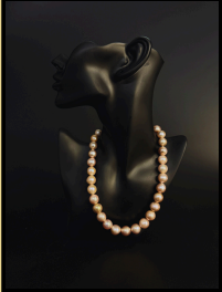 Pink natural pearls